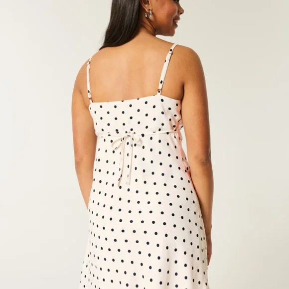 Hollister Black and White Polka Dot Mini Dress - Picture 3 of 4
